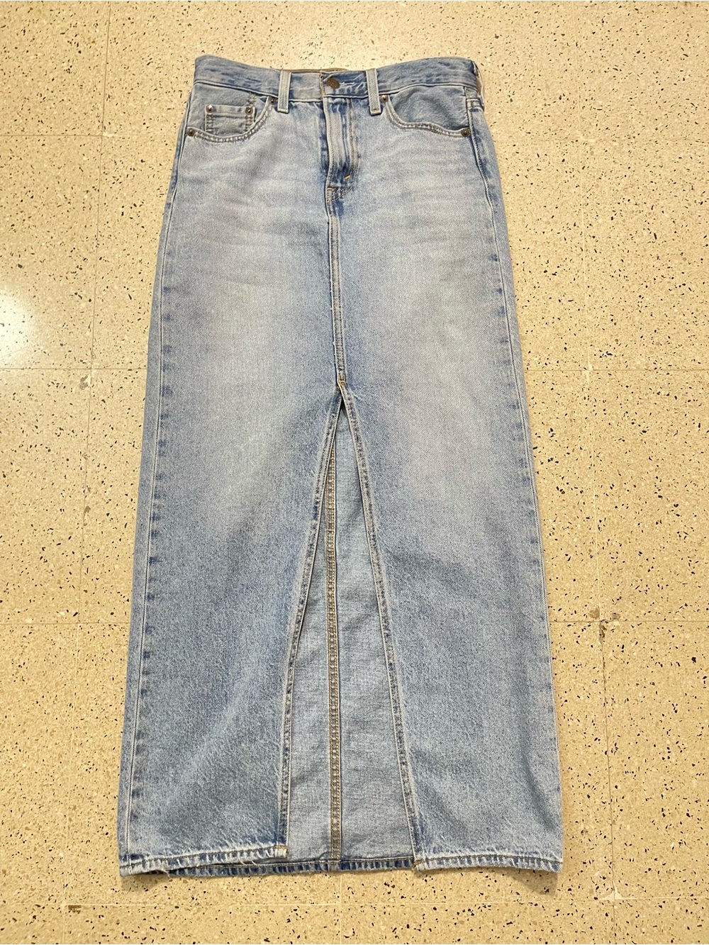 Levi's Light Blue Denim Maxi Skirt
